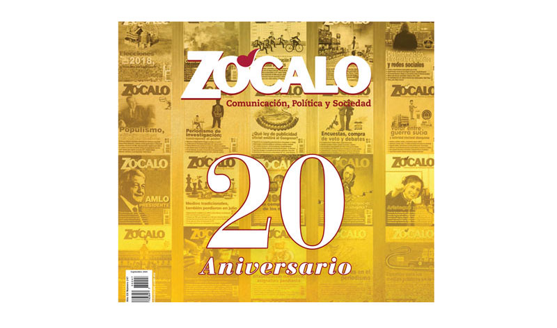 Felicitaciones por el 20 aniversario de revista Zócalo