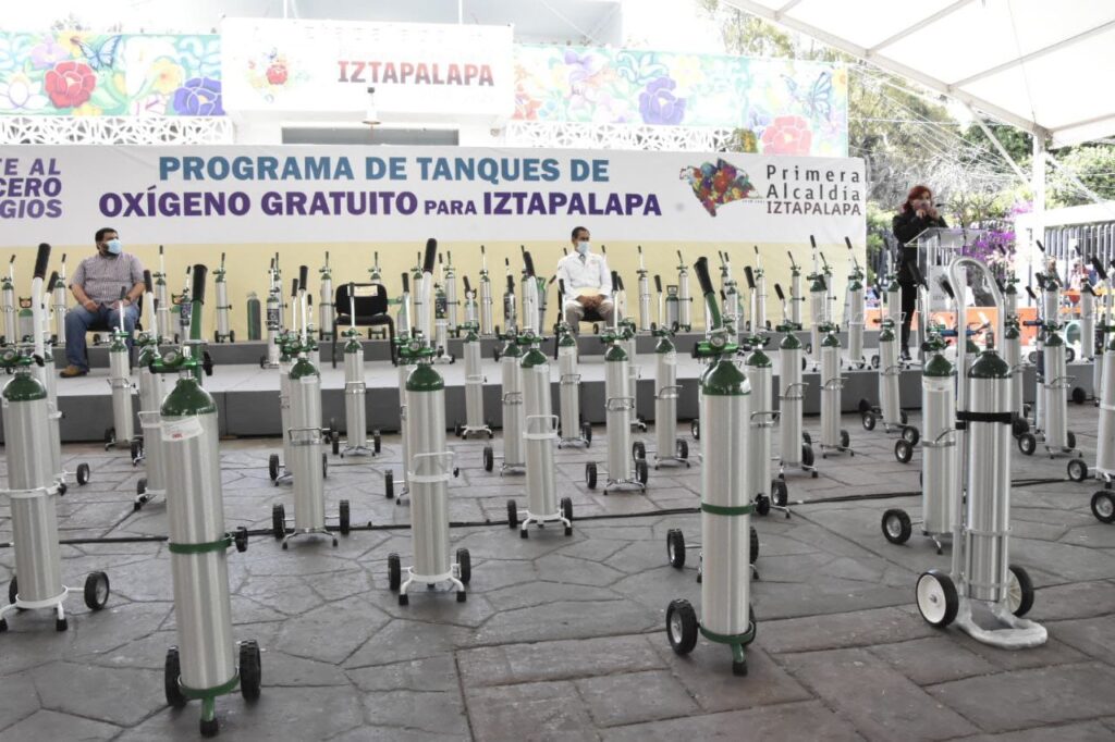 Arranca Iztapalapa préstamo gratuito de tanques de oxígeno para apoyar a enfermos de COVID-19