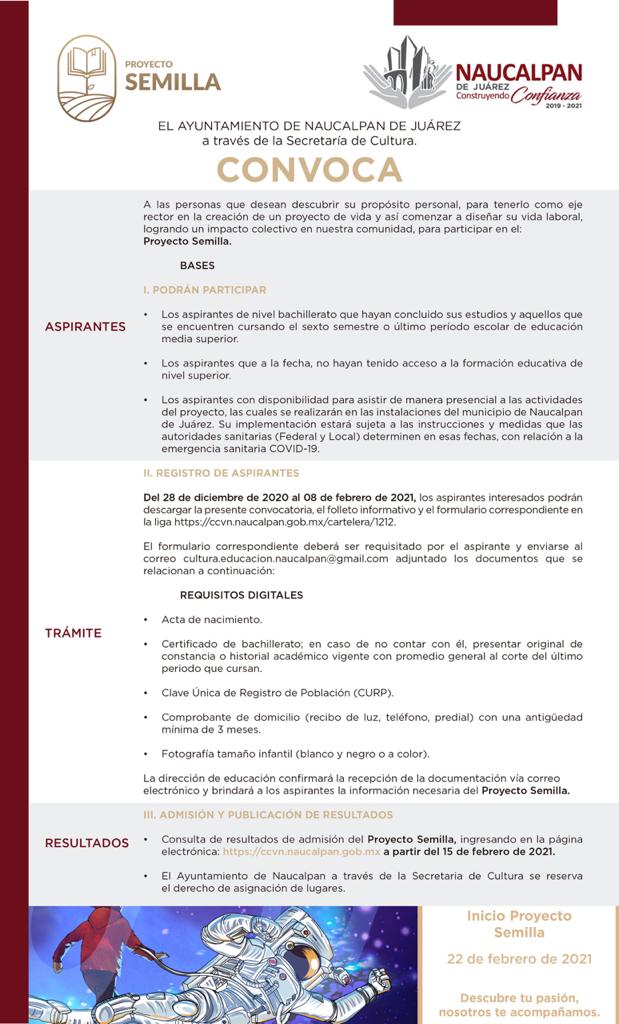 Naucalpan lanza Proyecto Semilla dirigido a jóvenes
