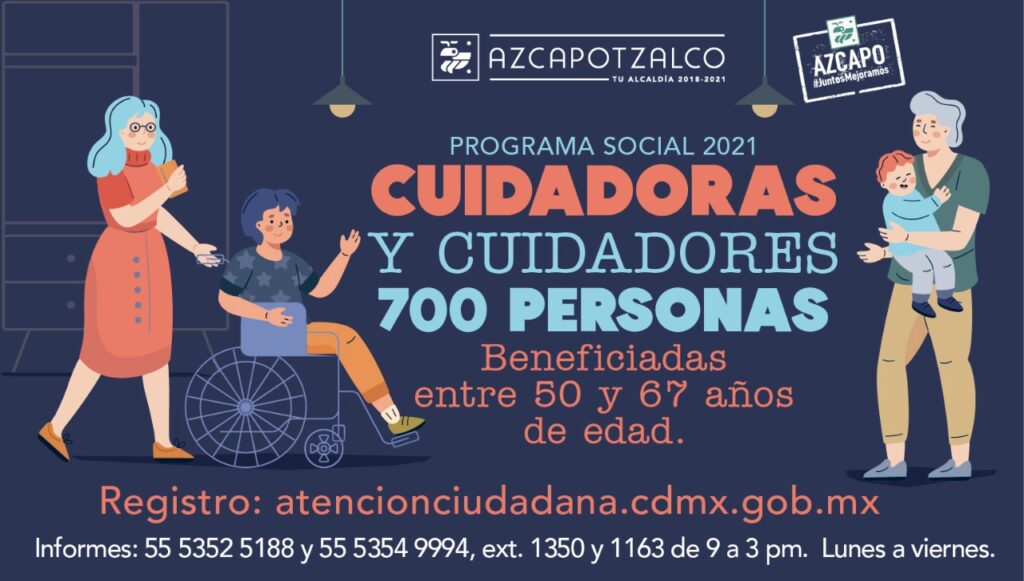 Azcapotzalco abre convocatoria para el programa Cuidadoras y Cuidadores 2021