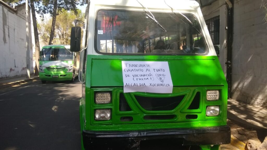 Brinda Xochimilco transporte gratuito hacia puntos de vacunación