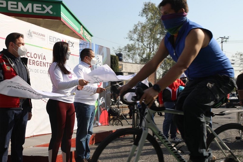 Inaugura Patricia Durán ciclovía emergente