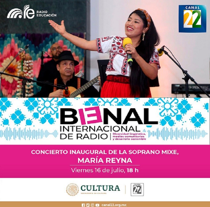 Canal 22 presenta a María Reyna en concierto desde la 13° Bienal Internacional de Radio