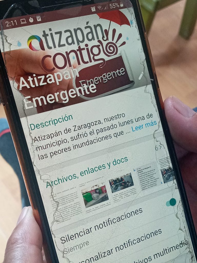 Atizapán de Zaragoza crea chat de ayuda para personas afectadas por las lluvias