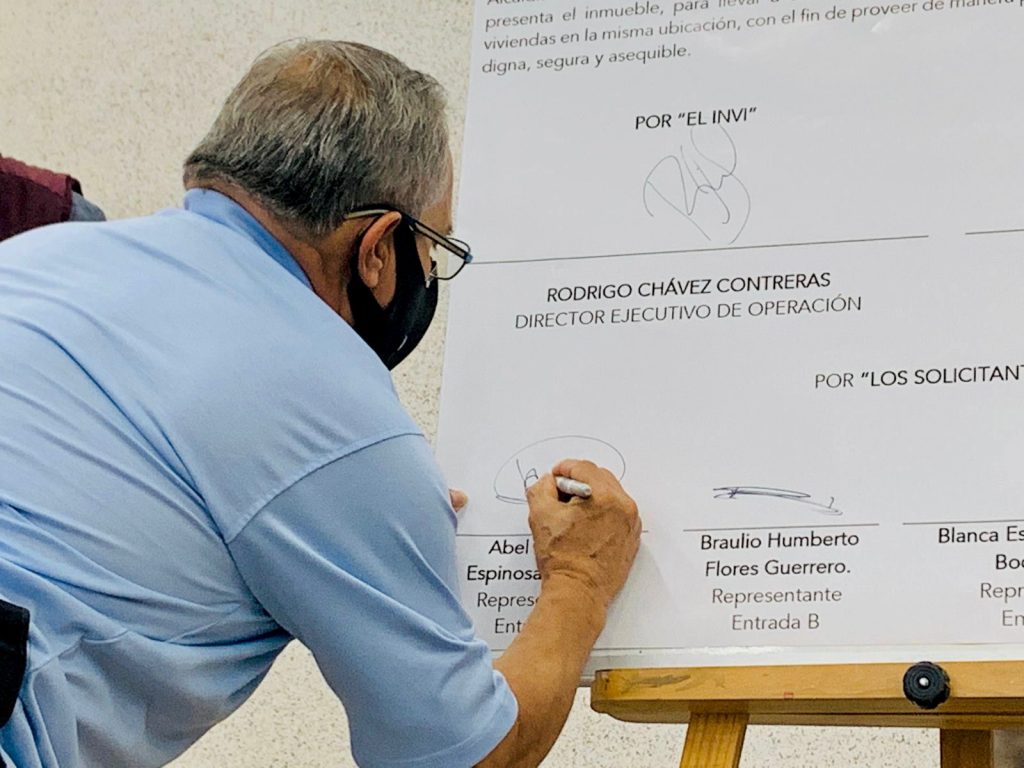 Convenio de colaboración con habitantes damnificados de la unidad «Lindavista Vallejo»