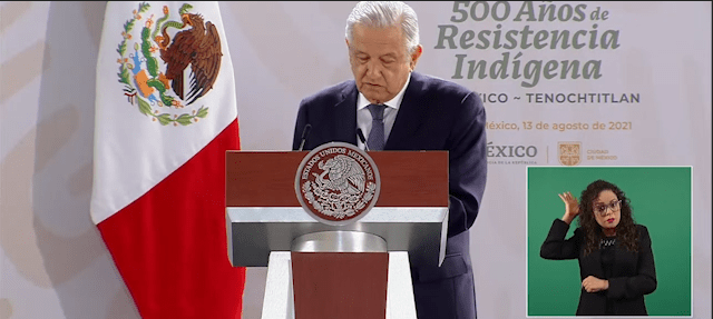 López Obrador encabeza conmemoración por 500 años de la caída de México-Tenochtitlán