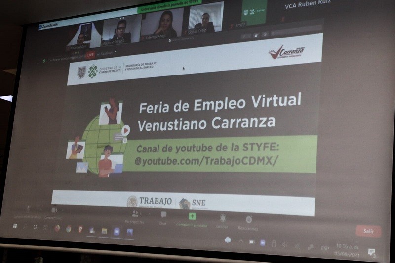 V. Carranza y STFE inauguran feria de empleo virtual, se ofrecieron más de 1,200 puestos de trabajo