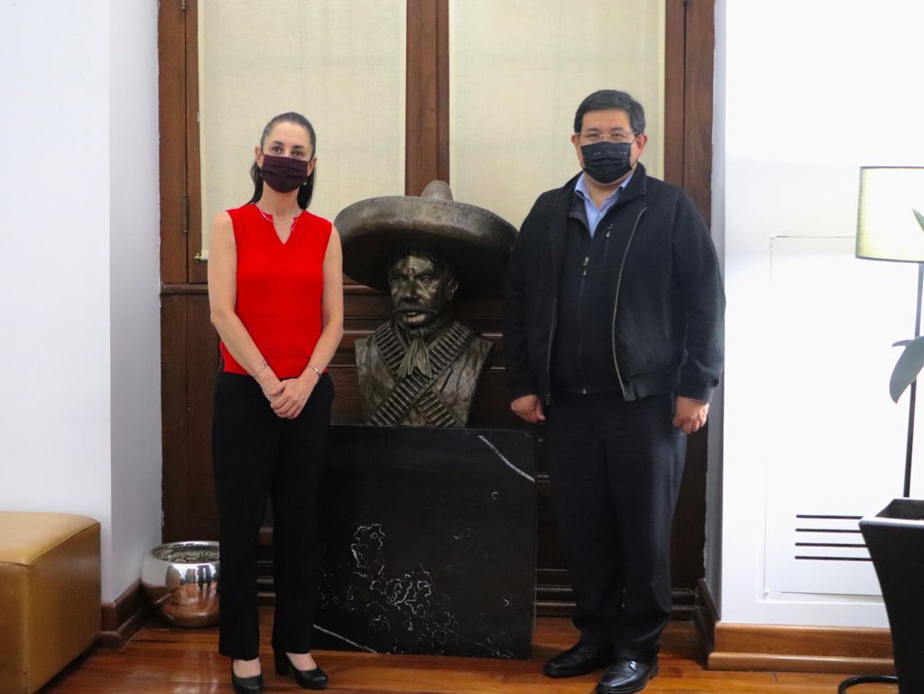 Alcalde de Xochimilco se reúne con Claudia Sheinbaum