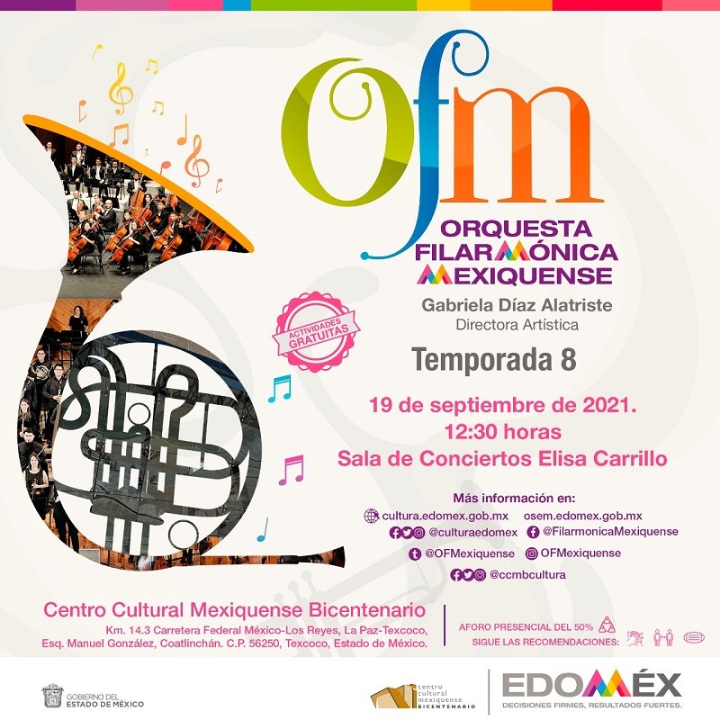 Inicia Temporada 8 de la Orquesta Filarmonica Mexiquense con gala mexicana en el Centro Cultural Mexiquense Bicentenario