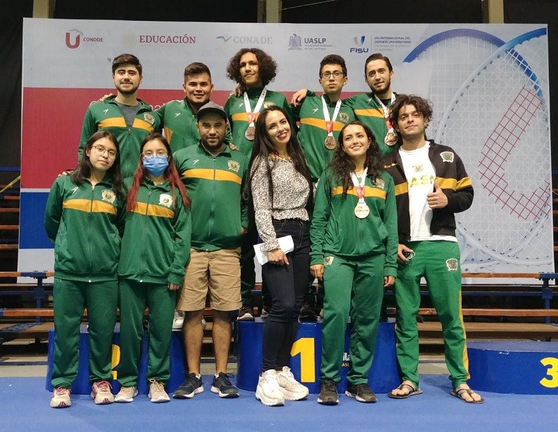 Obtienen deportistas de la UAEM preseas de bronce en Campeonato Nacional de Bádminton