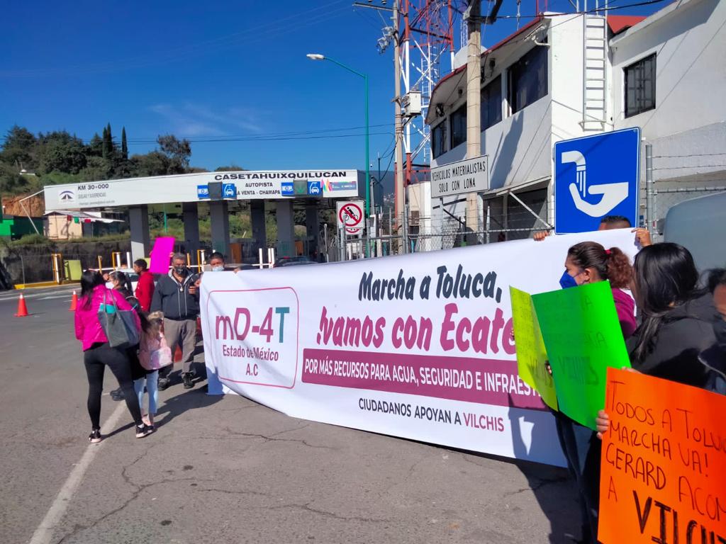 Organizaciones sociales respaldan al alcalde de Ecatepec y se manifiestan en casetas de cobro para exigir más recursos