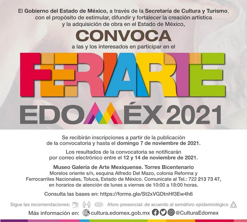 Abren convocatoria para participar en Feriarte EdoMéx 2021