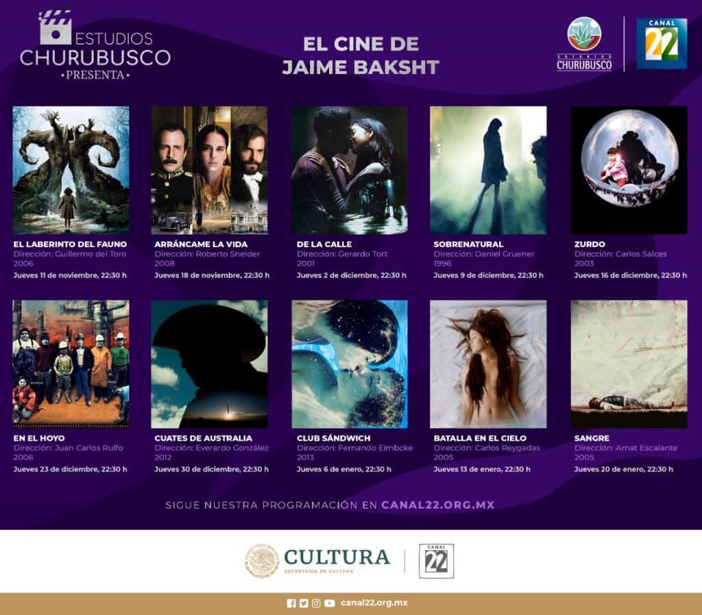 Canal 22 y Estudios Churubusco presentan el ciclo: El cine de Jaime Baksht