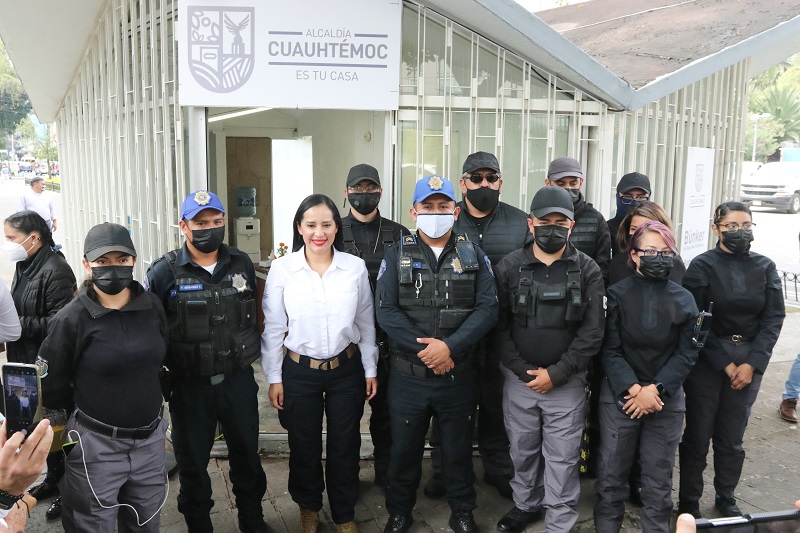 Seguimos cumpliendo en la Cuauhtémoc en materia de seguridad, avanza la instalación de bunkers de seguridad ciudadana: Sandra Cuevas