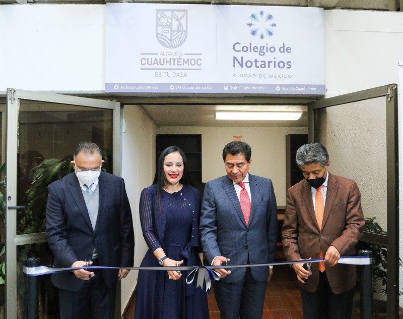 Cuauhtémoc Instala el Primer Módulo del Colegio de Notarios de la CDMX en Favor del Público en General: Sandra Cuevas