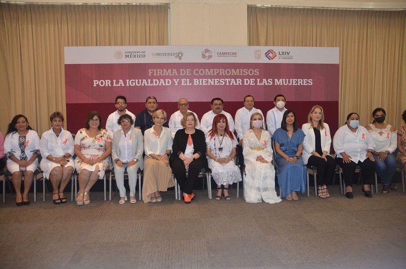 Gobierno de Campeche e Inmujeres suscriben compromisos por la igualdad y el bienestar de las Mujeres