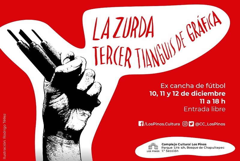 El tianguis gráfico “La Zurda” reúne por primera vez a un centenar de editores, talleres y colectivos en el Complejo Cultural Los Pinos