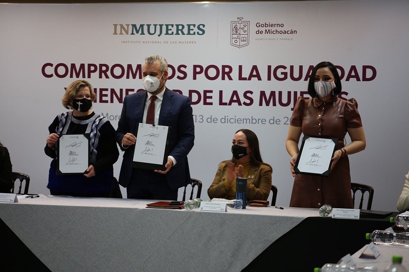 Gobierno de Michoacán y el Inmujeres suscriben compromisos para cerrar brechas de desigualdad con políticas, cambios legislativos y presupuestos