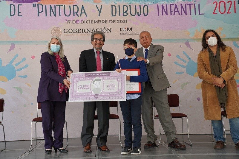 Premia INM a ganadores de Primer Concurso de Dibujo y Pintura Infantil 2021