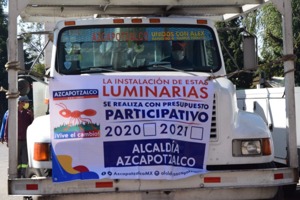 Instalan iluminarias con Presupuesto Participativo  en Azcapotzalco
