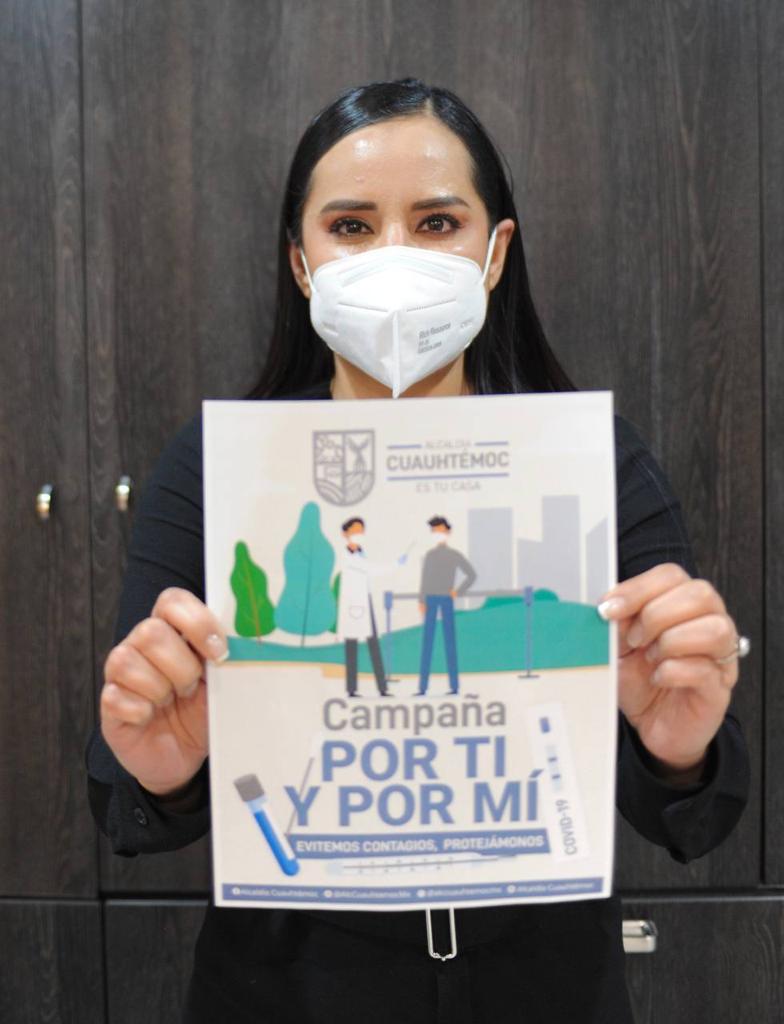 Inician campaña en la Cuauhtémoc  «Por Ti y por Mí”,  derivado del aumento de casos Covid-19