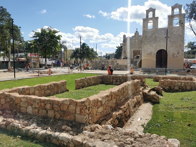 Recupera esplendor la plaza central de Pisté, en Tinum, Yucatán