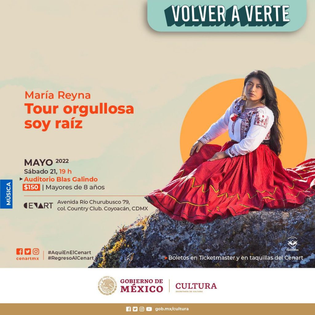 Con música fusión, la soprano mixe María Reyna arrancará su “Tour Orgullosa soy raíz” en el Centro Nacional de las Artes