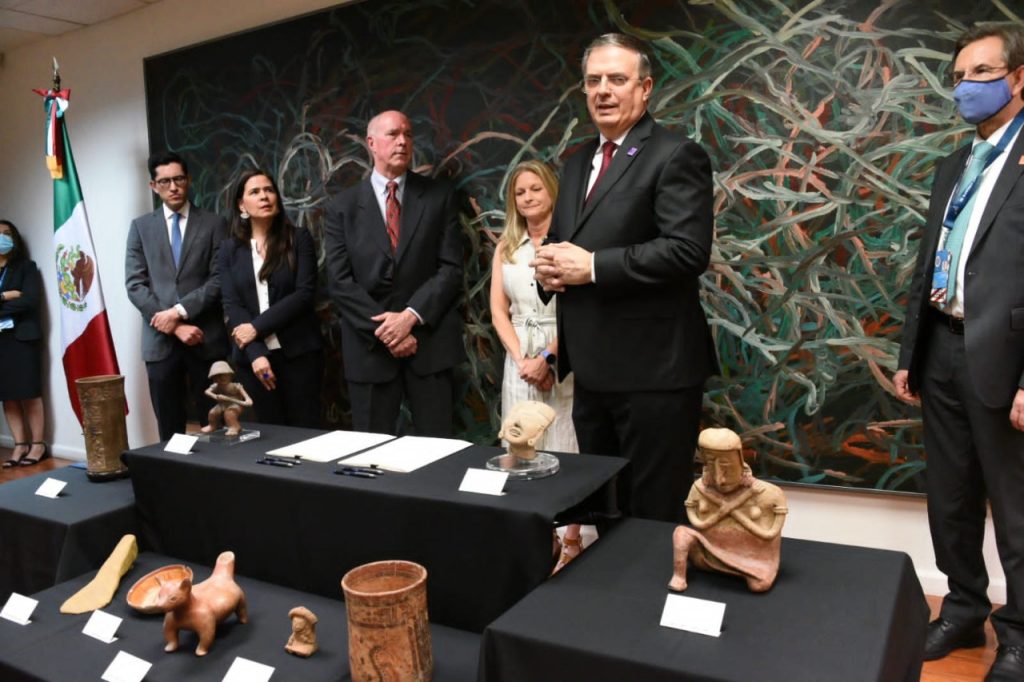 Entrega de 79 piezas arqueológicas y 2 bienes paleontológicos, que serán restituidos a México