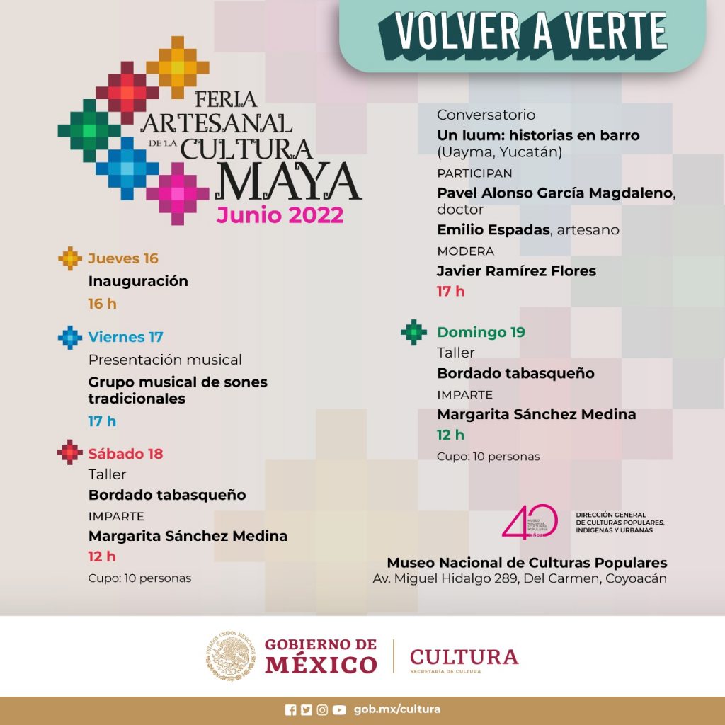 Se alista la primera Feria Artesanal de la Cultura Maya en el Museo Nacional de Culturas Populares