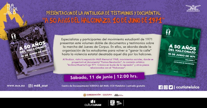 Conmemorarán 51 años del Halconazo, con presentación de testimonios y documentos