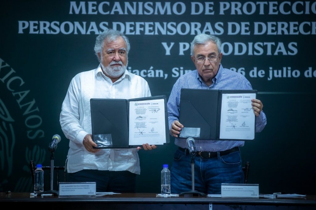 Firman convenio de coordinación y cooperación Mecanismo de Protección para Personas Defensoras de Derechos Humanos y Periodistas, y el estado de Sinaloa