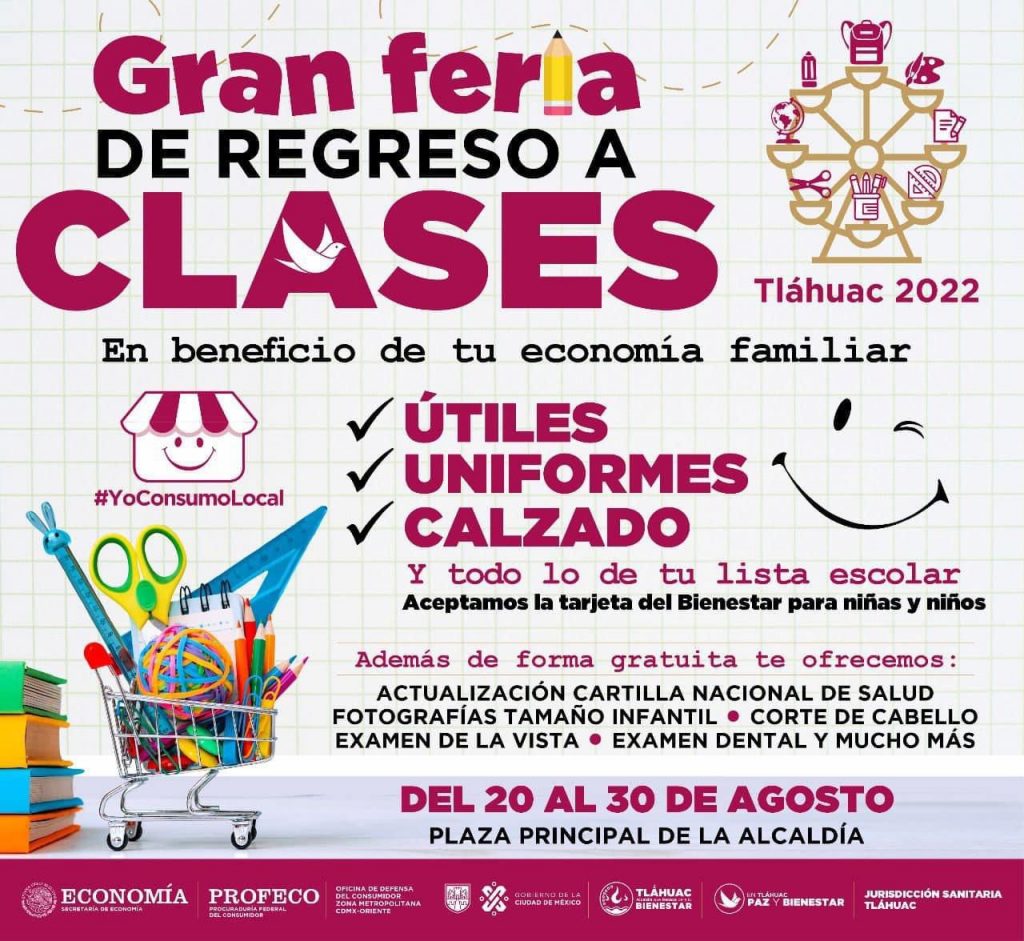 Tláhuac alista la «Gran Feria de Regreso a Clases 2022»