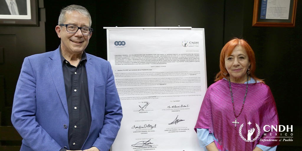 Firman CNDH y SPR convenio de colaboración