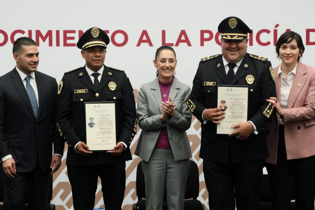 Reconoce Jefa de Gobierno a policías de la Ciudad de México por su destacada labor y profesionalismo