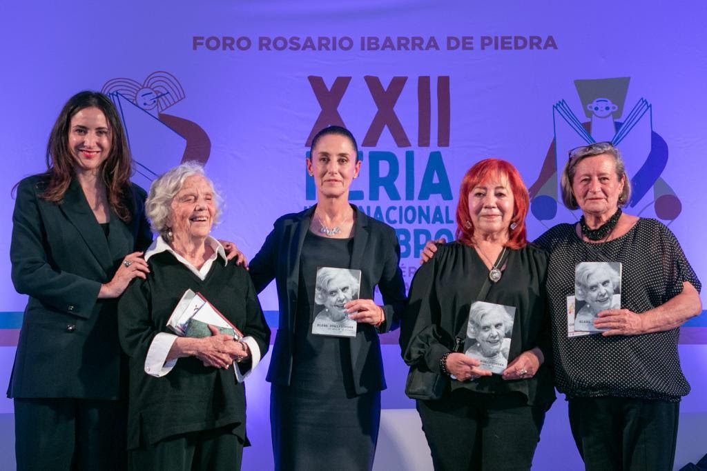 Con homenaje a Rosario Ibarra de Piedra, Claudia Sheinbaum y Elena Poniatowska inauguran XXII FIL Zócalo