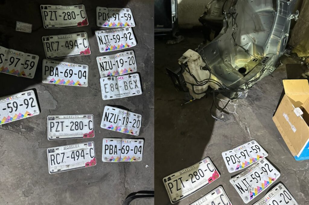 Policía de Ecatepec captura a presunta banda dedicada a desvalijar autos; hallan placas y bodega de autopartes