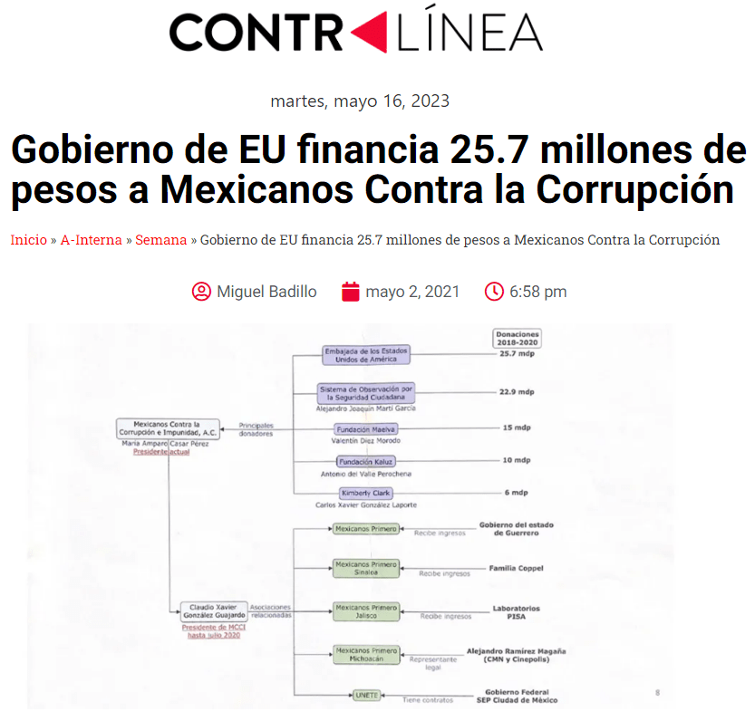 EU financia a Mexicanos Contra la Corrupción, de Claudio X. González