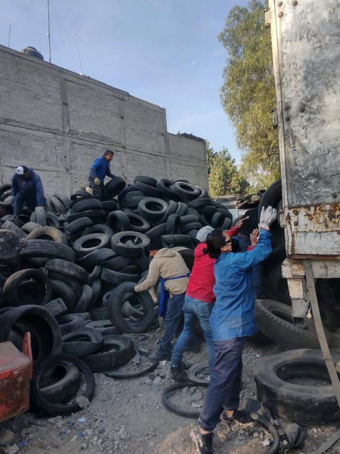 El gobierno de Chimalhuacán envía 10,000 llantas para su destrucción
