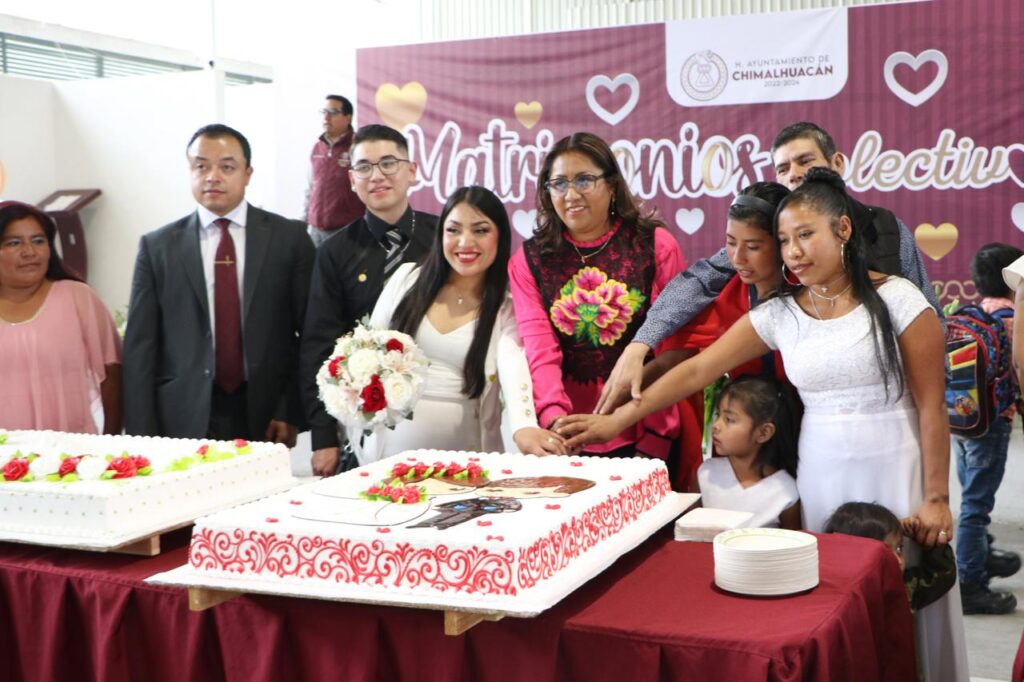 Más de 300 parejas de Chimalhuacán se dan el «SI» en el evento «Matrimonios Colectivos 2024»