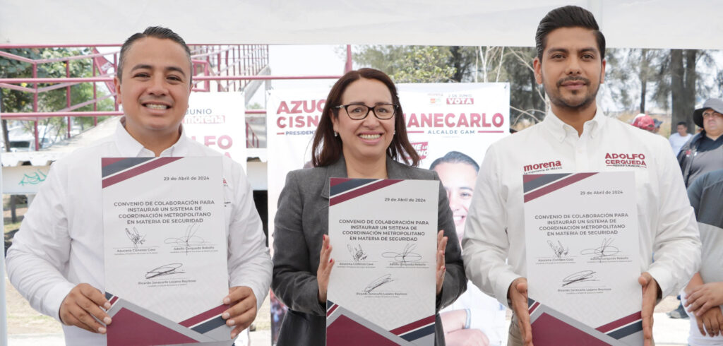 Candidatos de Morena de Nezahualcóyotl, Ecatepec y GAM acuerdan programa de seguridad