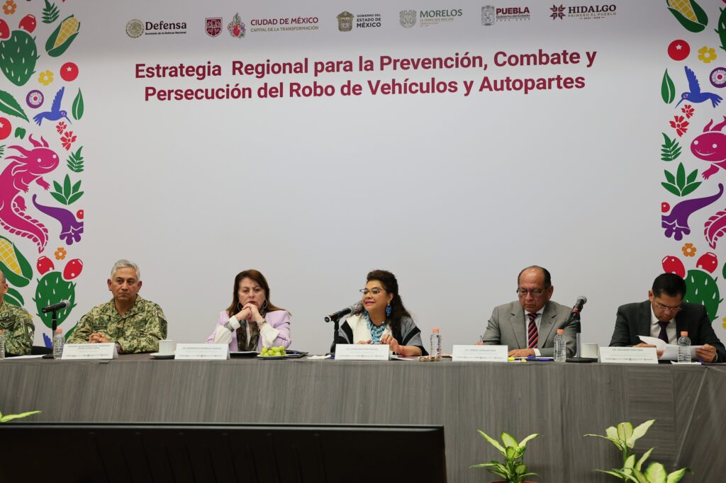 Presenta jefa de gobierno Clara Brugada, estrategia regional para combate al robo de vehículos y autopartes