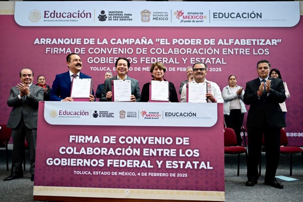 La firma de acuerdos de la Estrategia Nacional para la Alfabetización beneficiará a 995 mil personas jóvenes y adultas en el país: SEP