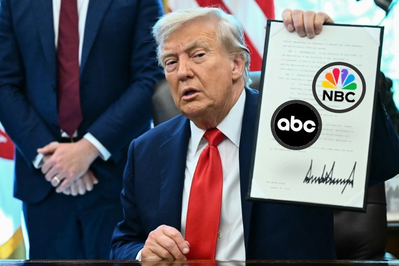 Trump ahora quiere quitar permisos de transmisión a cadenas ABC y NBC