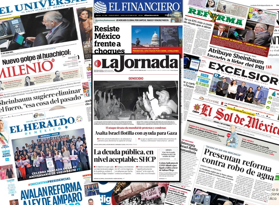 La Jornada, único diario que dio relevancia a agresión israelí contra Flotilla Global Sumud 