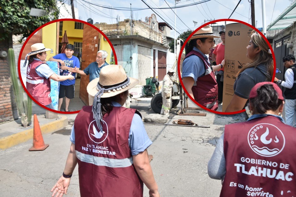 Se atienden colonias afectadas por lluvias en Tláhuac