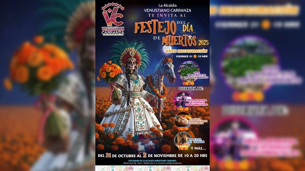La alcaldía Venustiano Carranza invita a celebrar a lo grande el Día de Muertos 2025