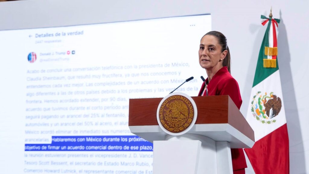 Sheinbaum dialoga con Trump y aplaza entrada de aranceles