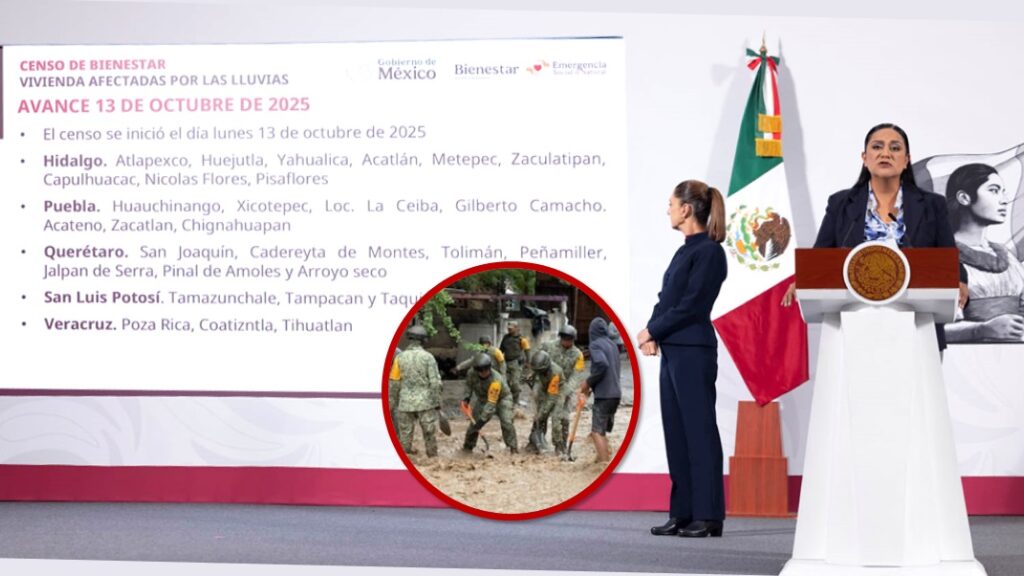 Anuncia Sheinbaum apoyos del Bienestar para damnificados por lluvias