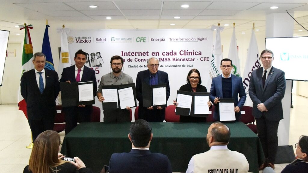 IMSS Bienestar y CFE firman acuerdo de colaboración para la instalación de puntos de internet gratuito en clínicas y centros de salud