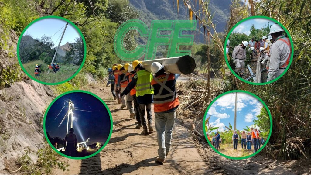 CFE enfrentó los retos que la temporada de lluvias y huracanes de 2025 trajo a México